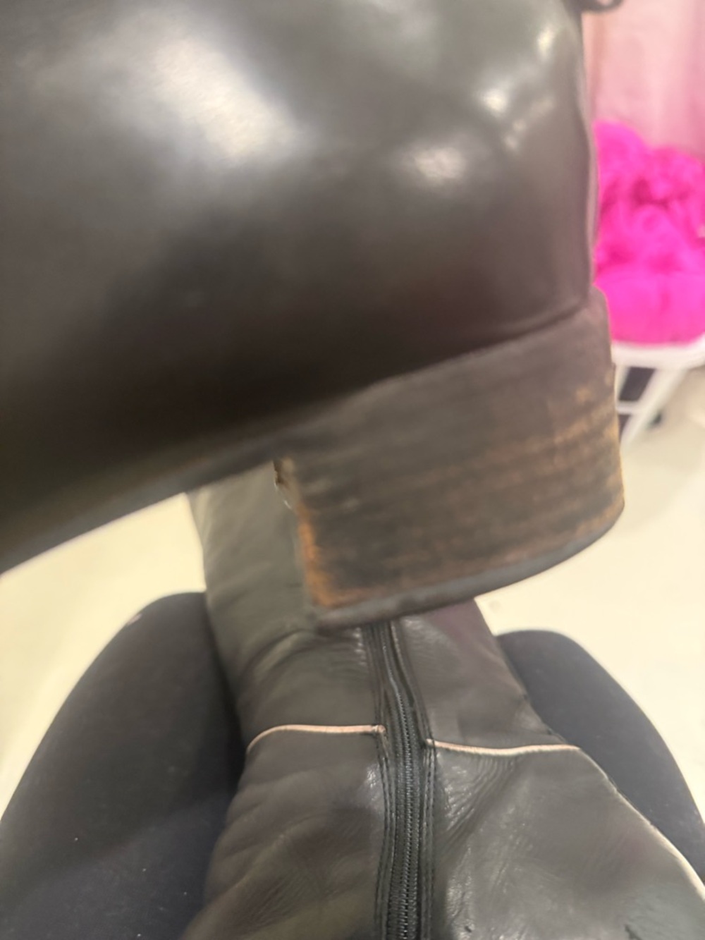 Y2K Prada Black Leather Knee High Riding Boots - Barney’s NY Exclusive  7.5 - Picture 8 of 12